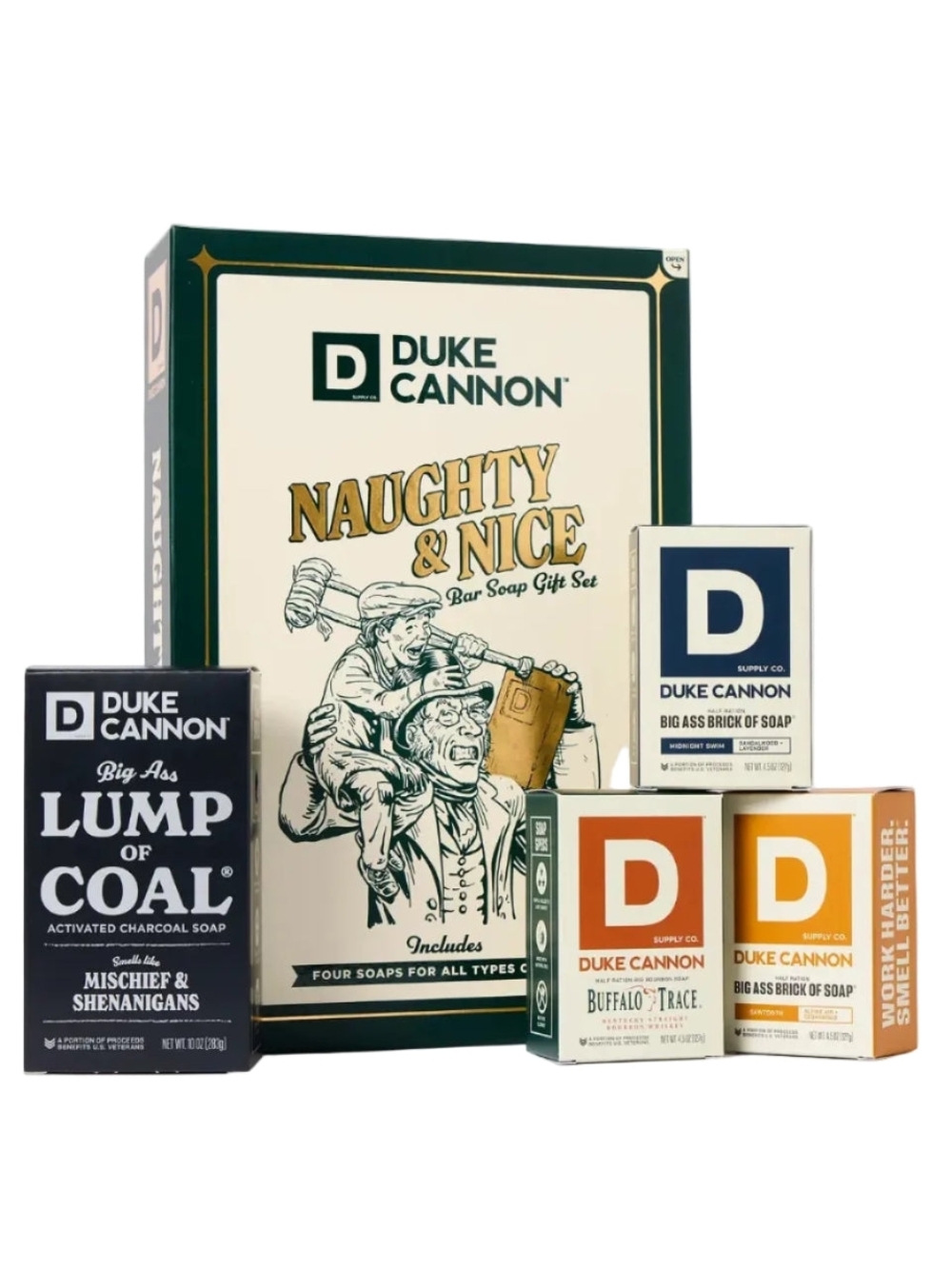 Duke Cannon Naughty & Nice Bar Soap Gift Set - Green & Multi